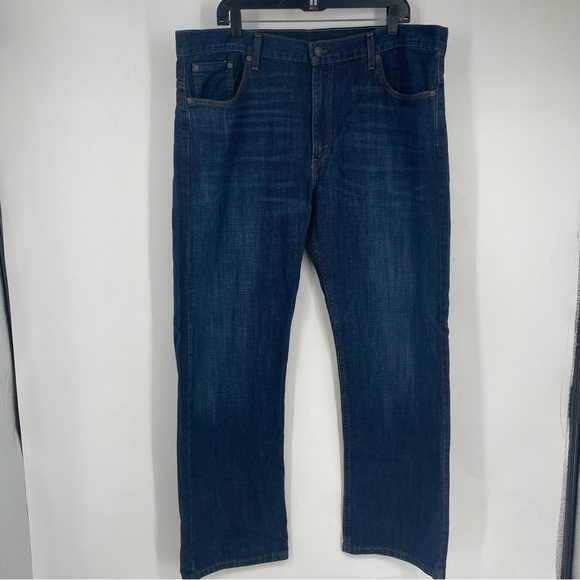 Levi’s 40x31 569 Baggy Loose Straight Dark Blue Jeans Denim Big & Tall Zip Work - Picture 1 of 8